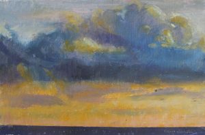 Evening - Oil Pastel Painting