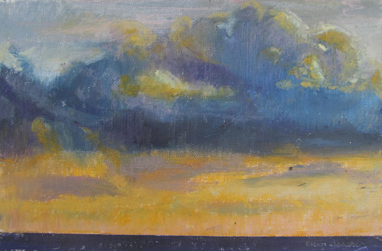 Evening - Oil Pastel Painting