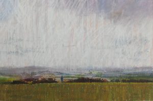 Moorland Walk - Oil Pastel Painting