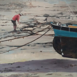 Oil painting fisherman by Ashton Chadwick