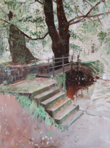 Ford. Landscape oil painting by Ashton Chadwick