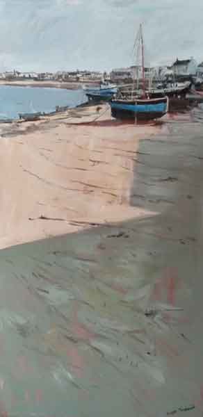 Seascape oil painting - St Mary's Boats
